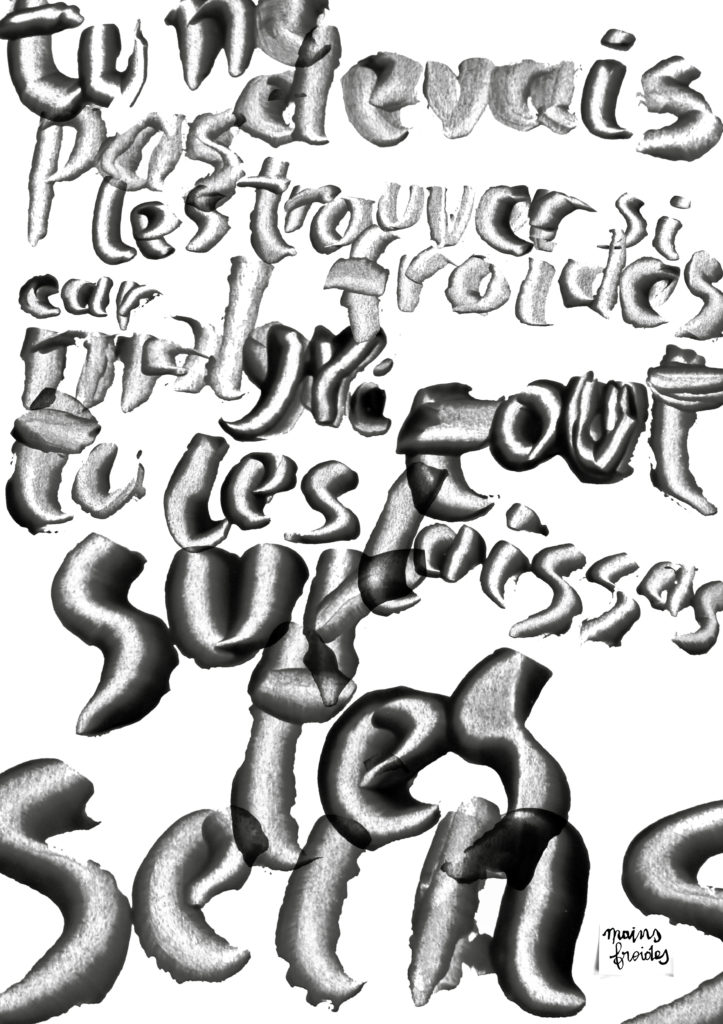 sur tes seins typographie