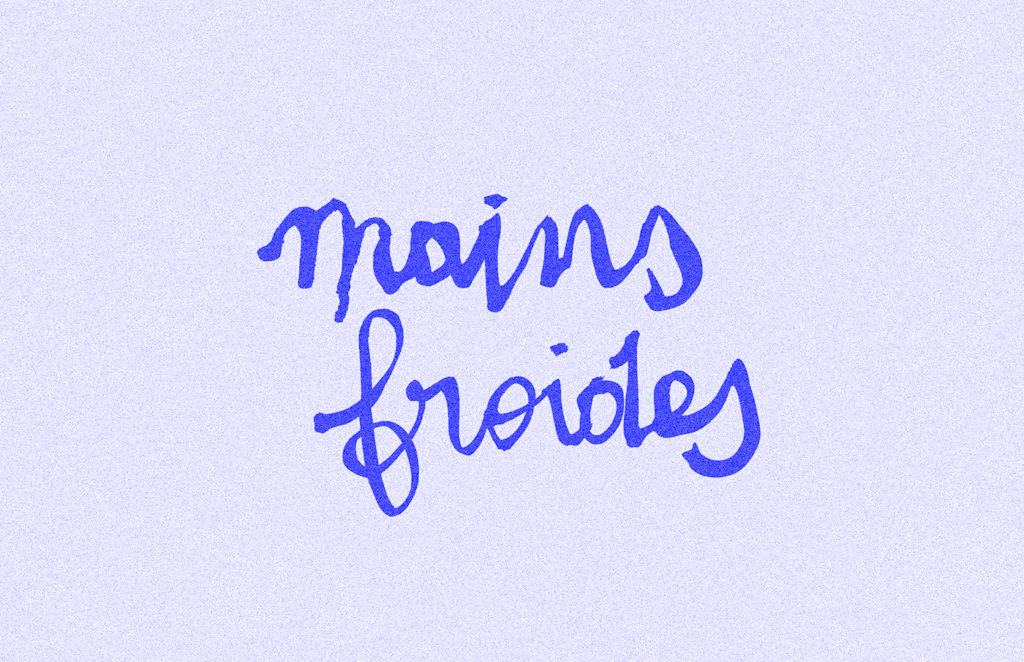 Typographie « Les mains froides »